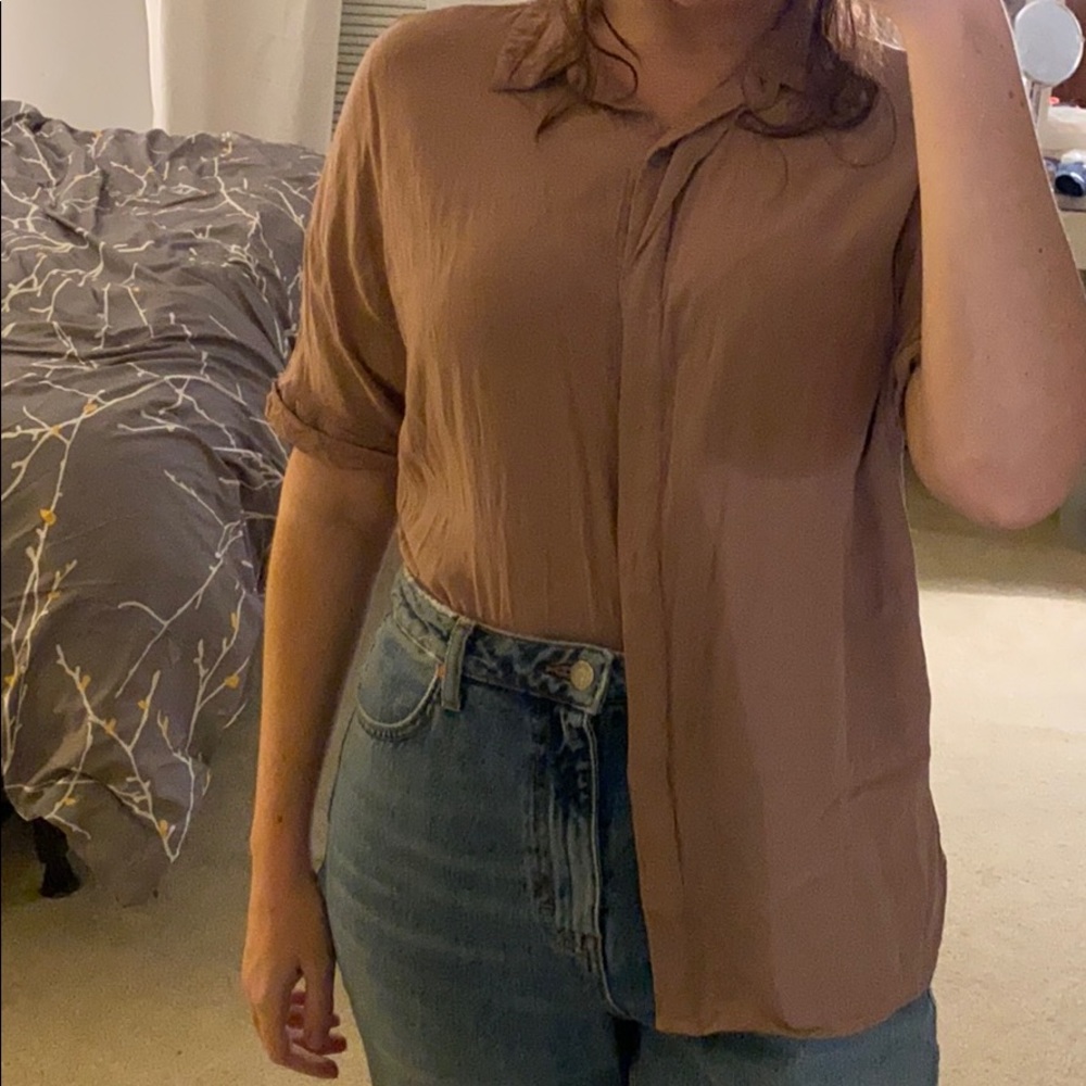 Light pink button down